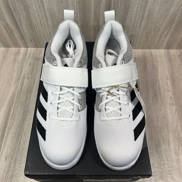 Adidas Powerlift 5 White Black Synthetic Lace Up Weightlifting Shoes Men’s Sz 11 main image 5